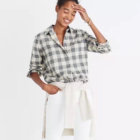 madewell button back shirt